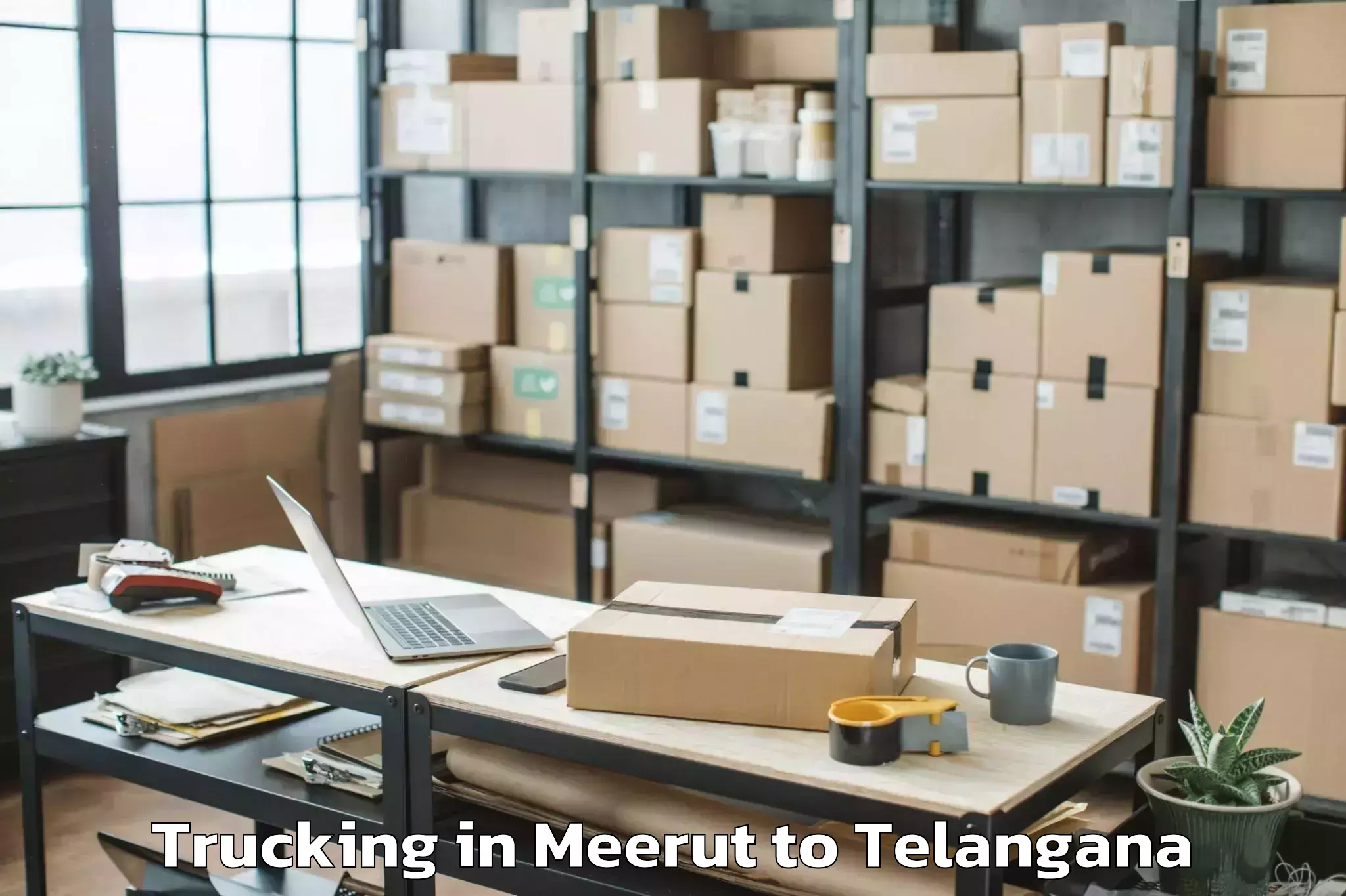 Top Meerut to Sangareddi Trucking Available